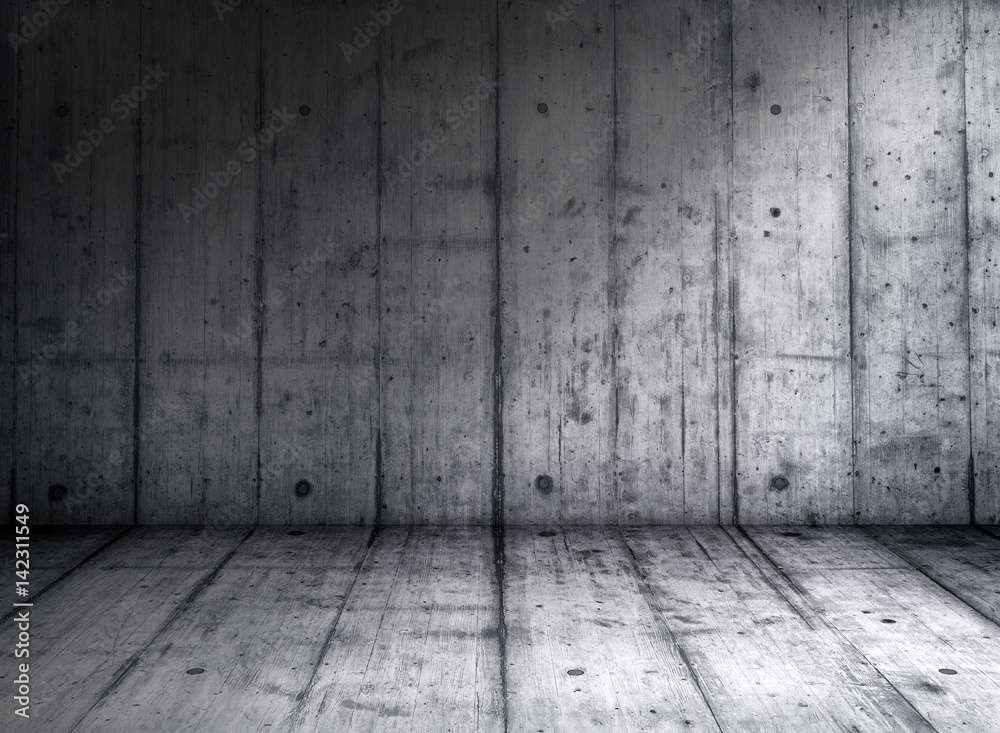 Empty grungy concrete room Empty grungy concrete room