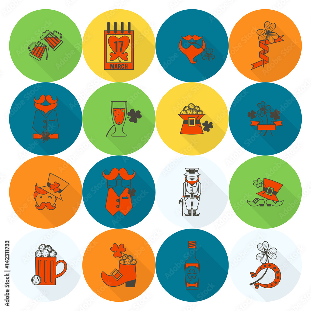 Saint Patricks Day Icon Set Saint Patricks Day Icon Set