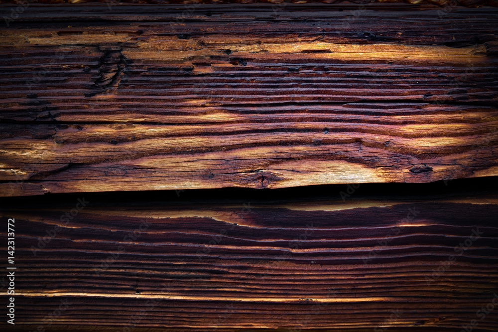 Brown smoked wood texture. Abstract background