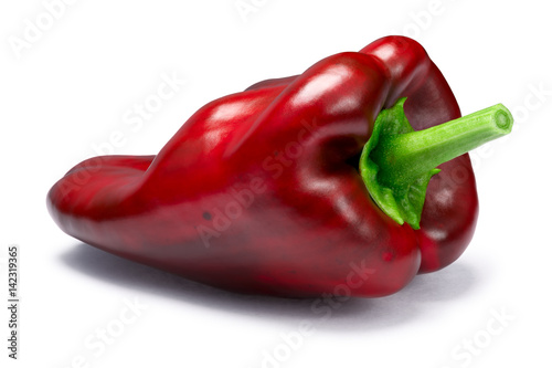 Ripe Ancho Poblano pepper, paths photo