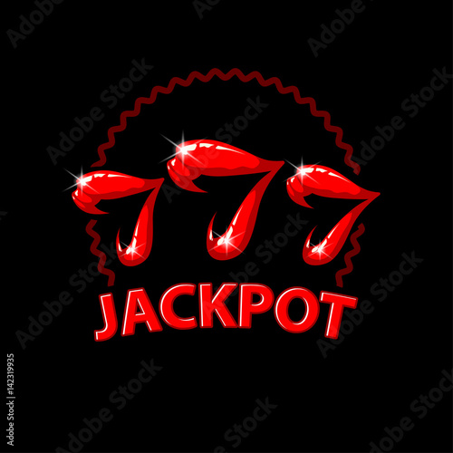 Triple seven jackpot illustration. Women's lips and 777 winnings in the casino.