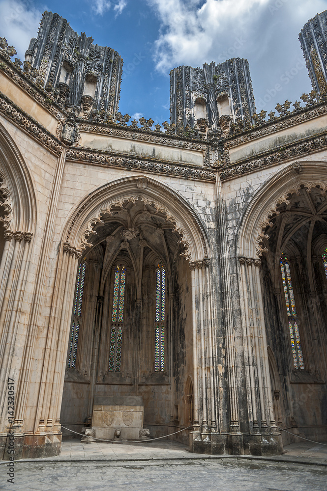 Portugal, Batalha. Monastery of Santa Maria da Vitoria , and better known to us all as da Batalha Monastery,  one of the most beautiful works of Portuguese and European architecture.