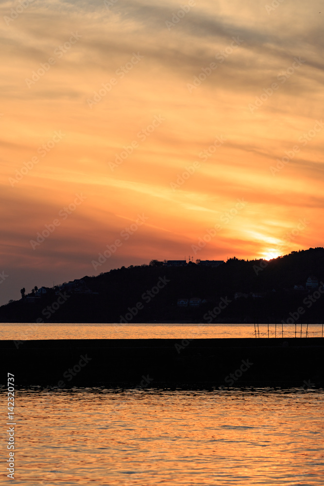 牛窓の夕日 -日本のエーゲ海- 日本の夕日百選