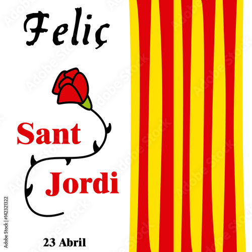 Sant Jordi. Traditional festival of Catalonia. Spain photo