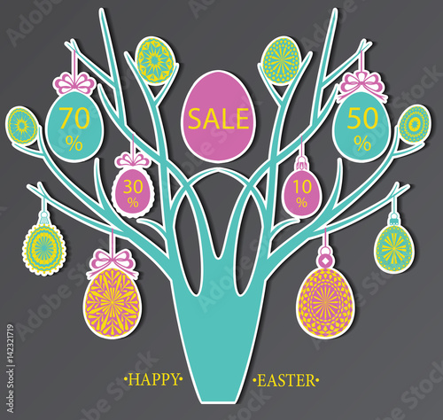 Easter tree with Easter Eggs.
