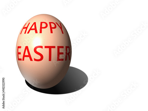 Illustrated Easter Egg with isolated background