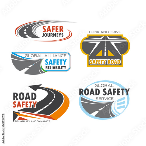 Road and traffic safety service symbol set design