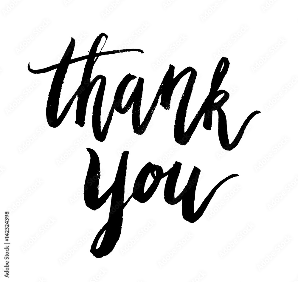 Thank you. Modern calligraphy. Stock Vector | Adobe Stock