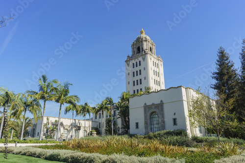 Beautiful main building of Beverly Hills city hall