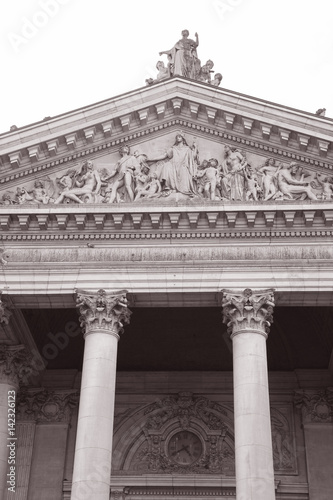 Stock Market - Bourse de Bruxells, Facade; Brussels, Belgium photo