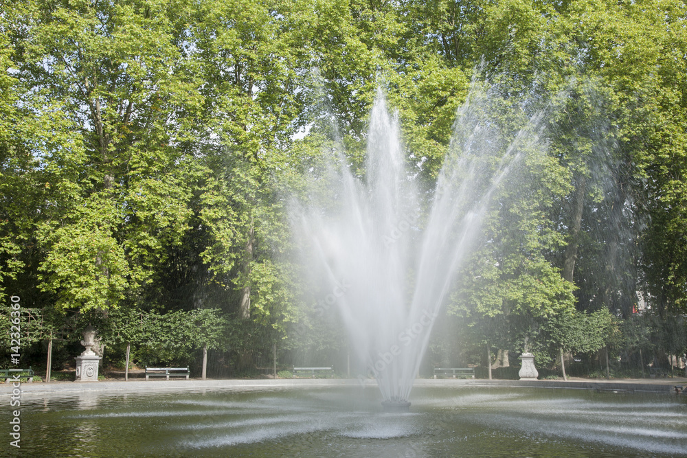 Fountain in Brussels Park - Parc de Bruxelles - Warandepark