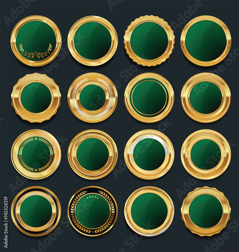 Luxury  golden design elements collection 