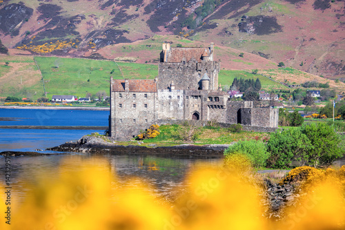 The Eilean Donan Castle during springtime in Highlands of Scotland