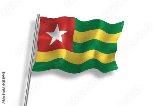 Drapeau du Togo en qualité vectorielle 