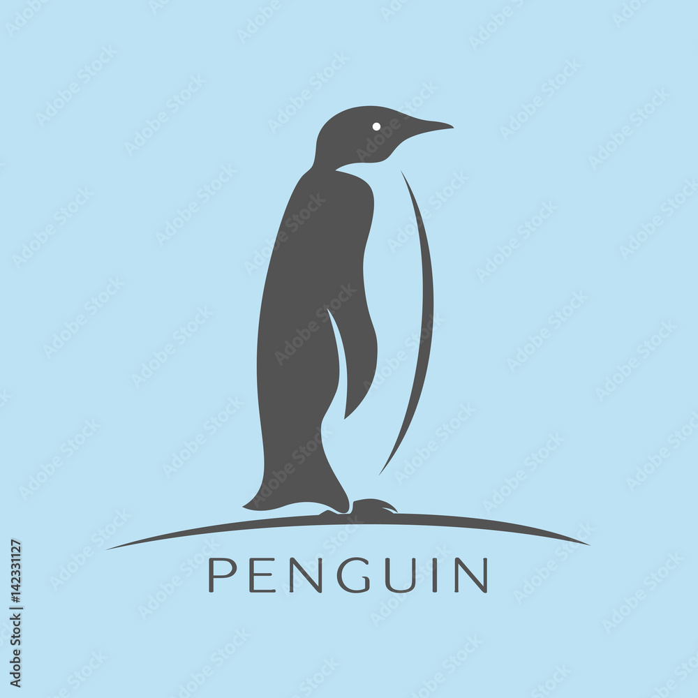 Obraz premium Penguin icon vector, flat sign
