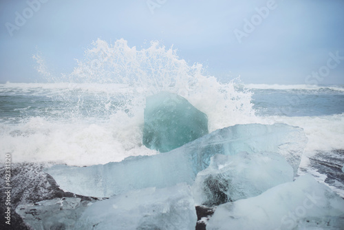 Sea Splashes and Ice Blocks