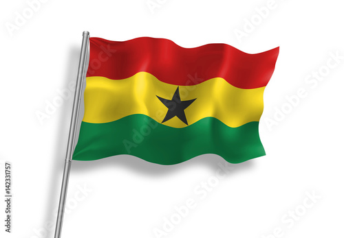 Drapeau du Ghana en qualité vectorielle 
