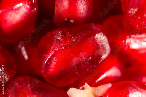 Pomegranate as a background. macro