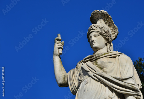 Fototapeta Minerva as Dea Roma neoclassical statue (with copy space)