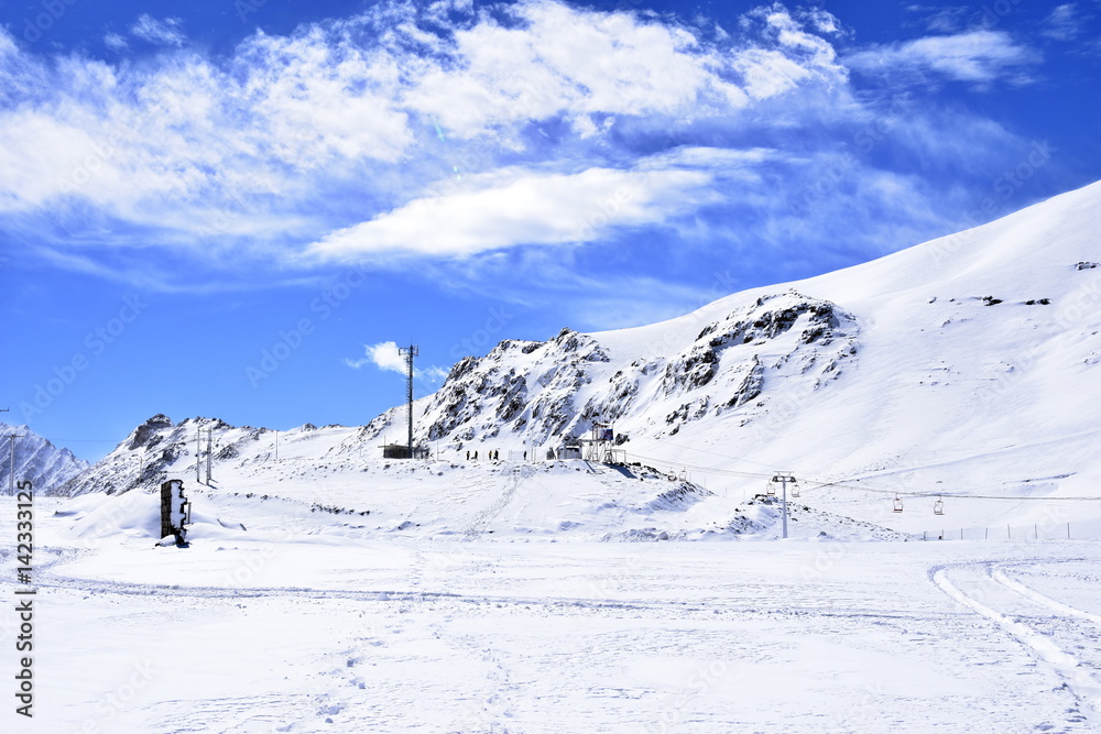 Barf Anbar, Fereydunshahr ski resort, Esfahan, Iran in the spring time