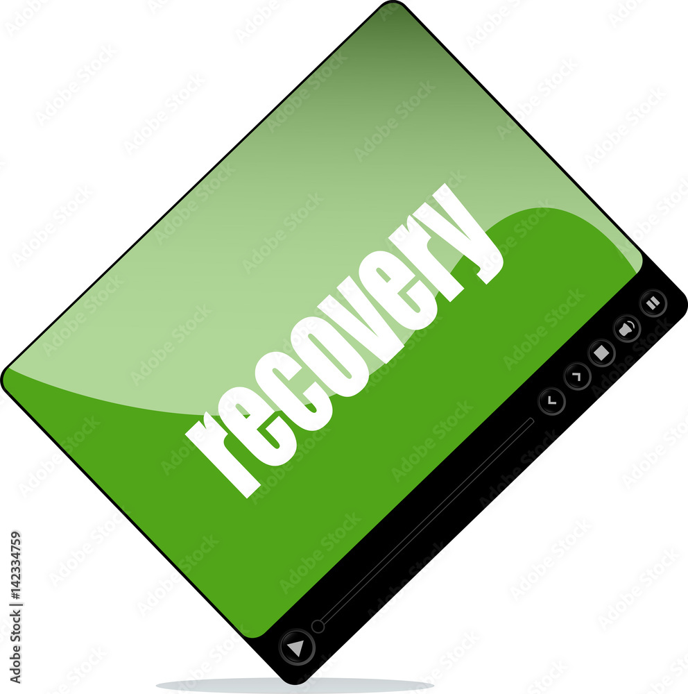 Video player for web with recovery word Video player for web with recovery word