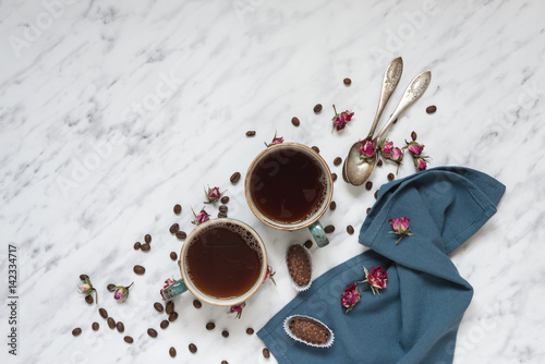 Coffee, chocolate and blue ...