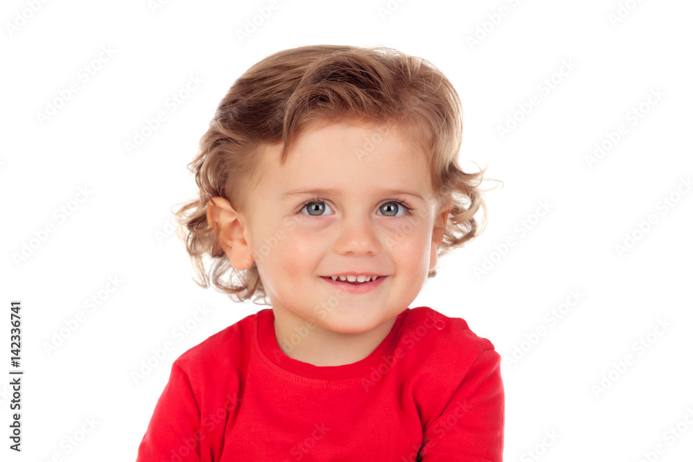 Adorable baby with curly hair Adorable baby with curly hair