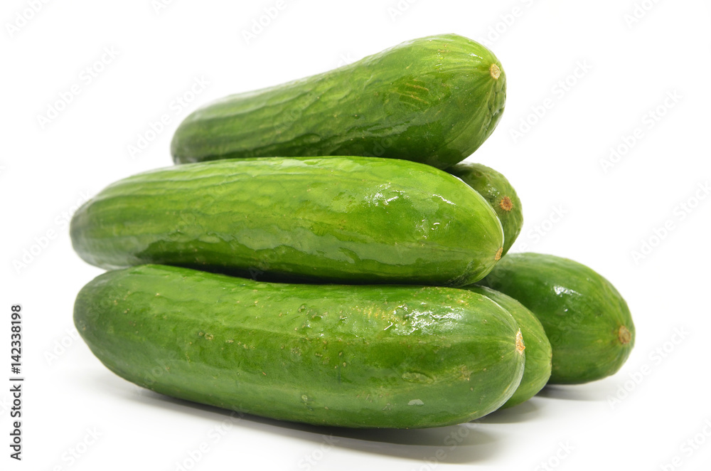 Fresh cucumbers isolated Fresh cucumbers isolated