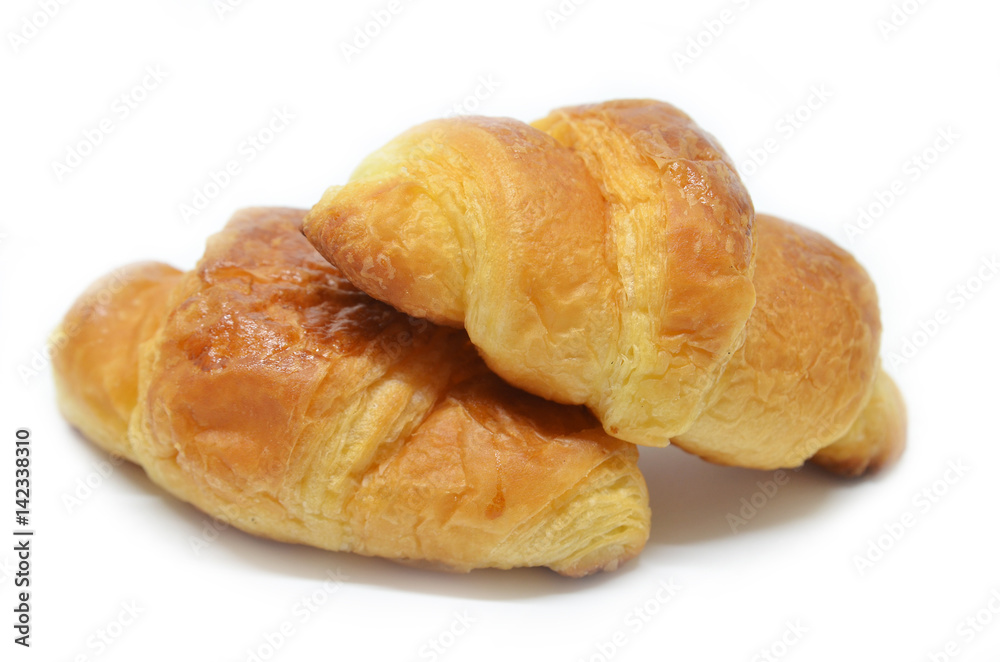 Two French croissants
