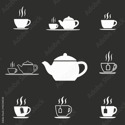 Tea icon set.