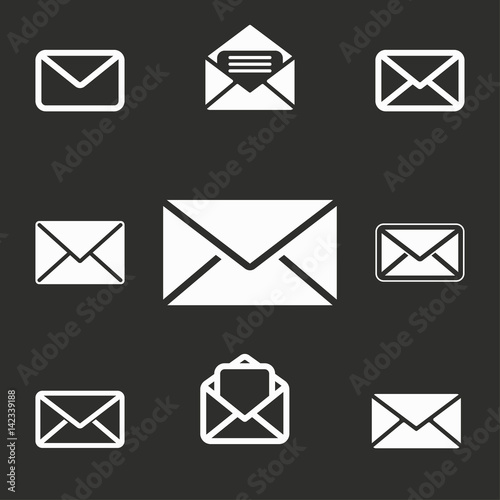 Mail icon set.