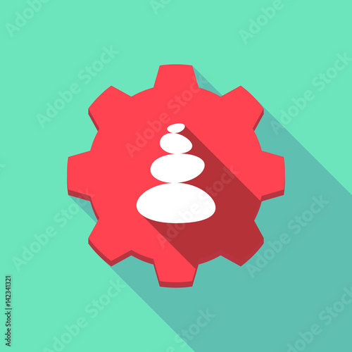 Long shadow gear with  a stacked zen stones