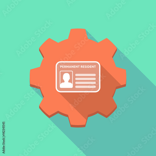 Long shadow gear with  a green card