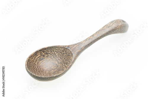 wooden spoon isolated on wh...