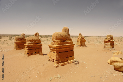 Naqa or Naga'a  -  a ruined ancient city of the Kushitic Kingdom of Meroë in modern-day Sudan
with Amun temple
 photo