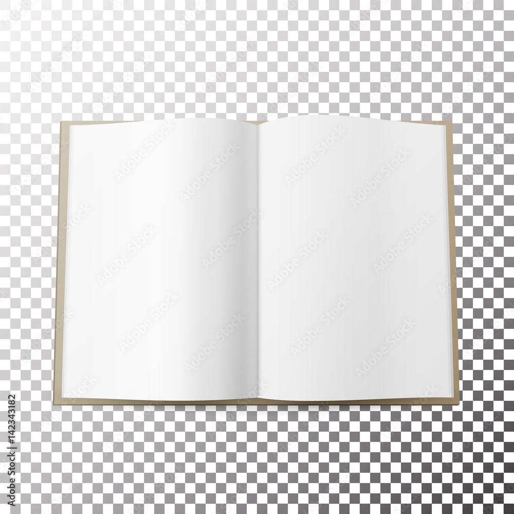 Open Magazine Spread Blank Vector. Simple Mock Up Template Lying. Front View. With Soft Shadow. Open Magazine Spread Blank Vector. Simple Mock Up Template Lying. Front View. With Soft Shadow.