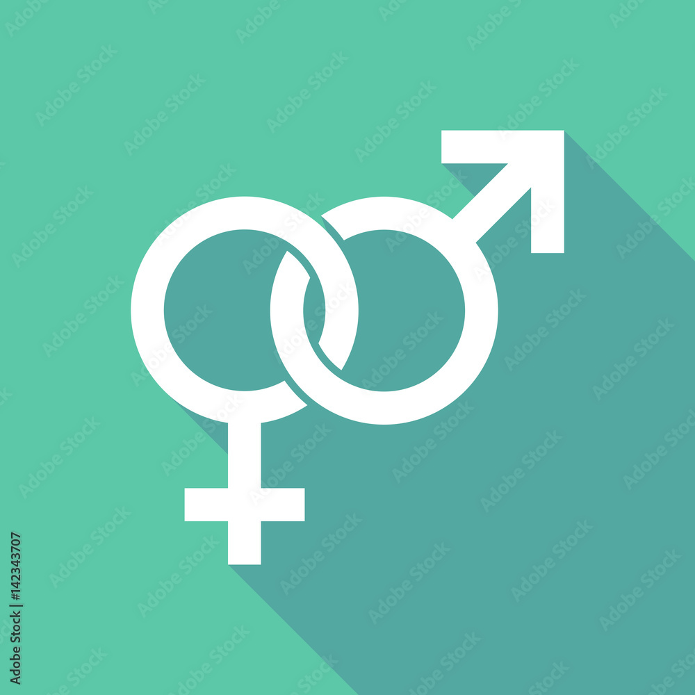 Illustration of an interlaced female an male sexual signs Illustration of an interlaced female an male sexual signs