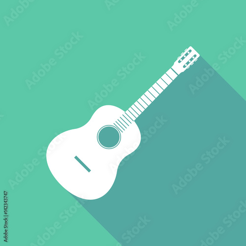 Illustration of   a six string acoustic guitar