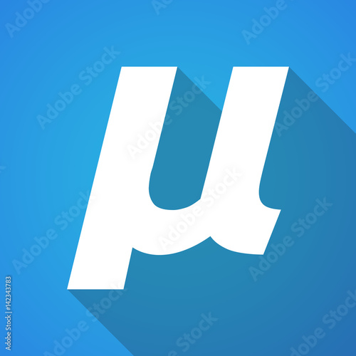 Illustration of a micro sign, mu greek letter