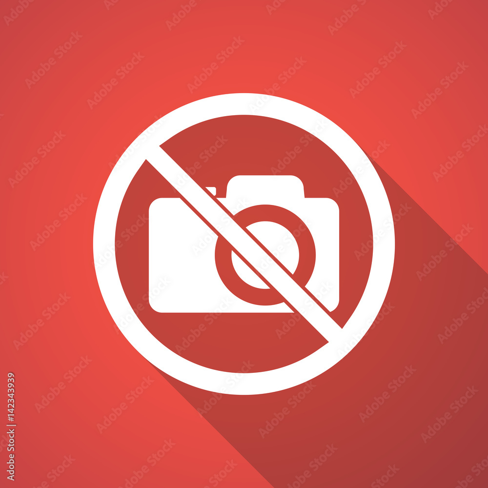 Illustration of a photo camera in a not allowed signal Illustration of a photo camera in a not allowed signal