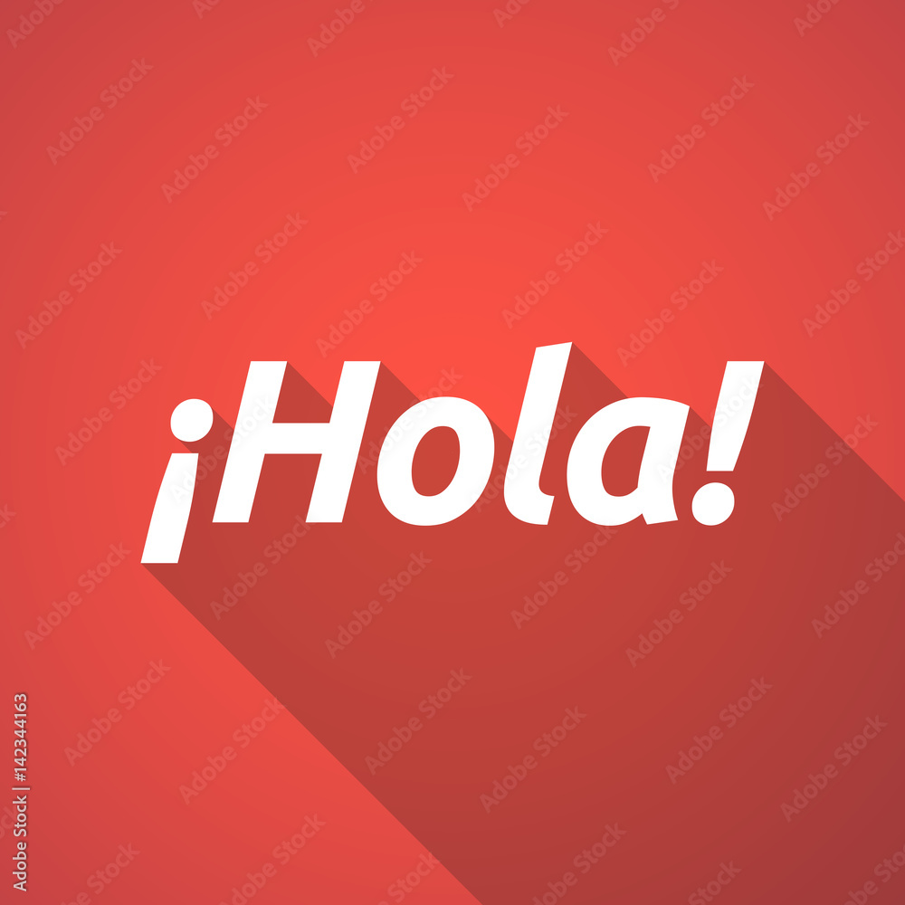 Illustration of   the text Hello! in spanish language