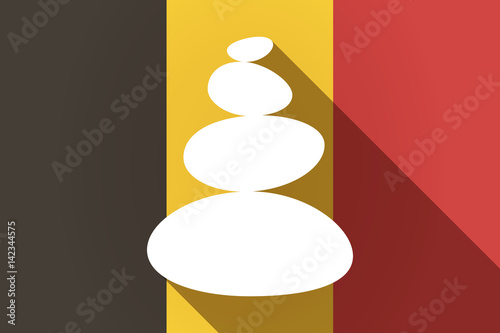 Long shadow Germany flag with  a stacked zen stones