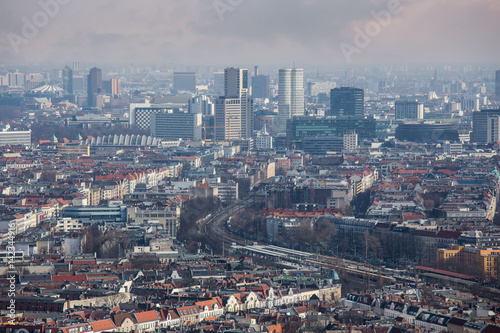 Canvas Print berlin germany cityscape from above