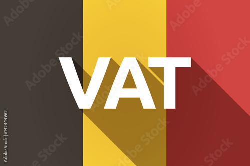 Long shadow Germany flag with  the value added tax acronym VAT