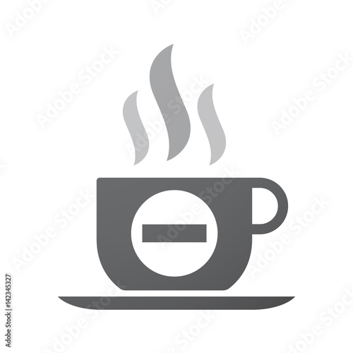 Isolated coffee mug with  a no trespassing signal