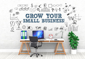  Grow your small business ! / Office / Wall / Symbol