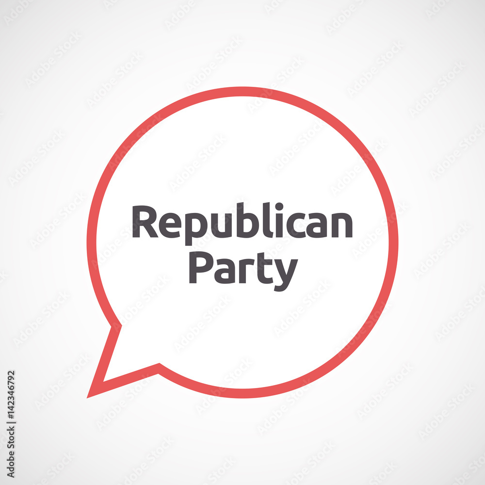 Isolated comic balloon with the text Republican Party Isolated comic balloon with the text Republican Party