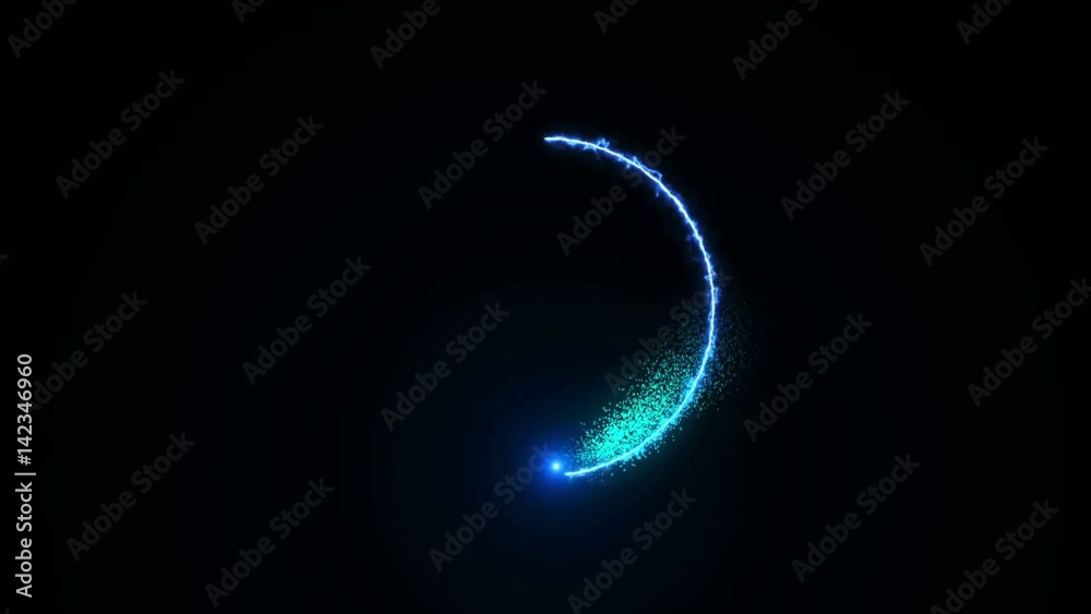 Futuristic intro consisting of particles and flash. Digital background