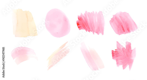 Vector set of various paint strokes and splashes