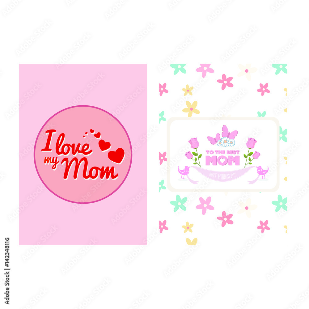 Vector set of mothers day wishes Vector set of mothers day wishes